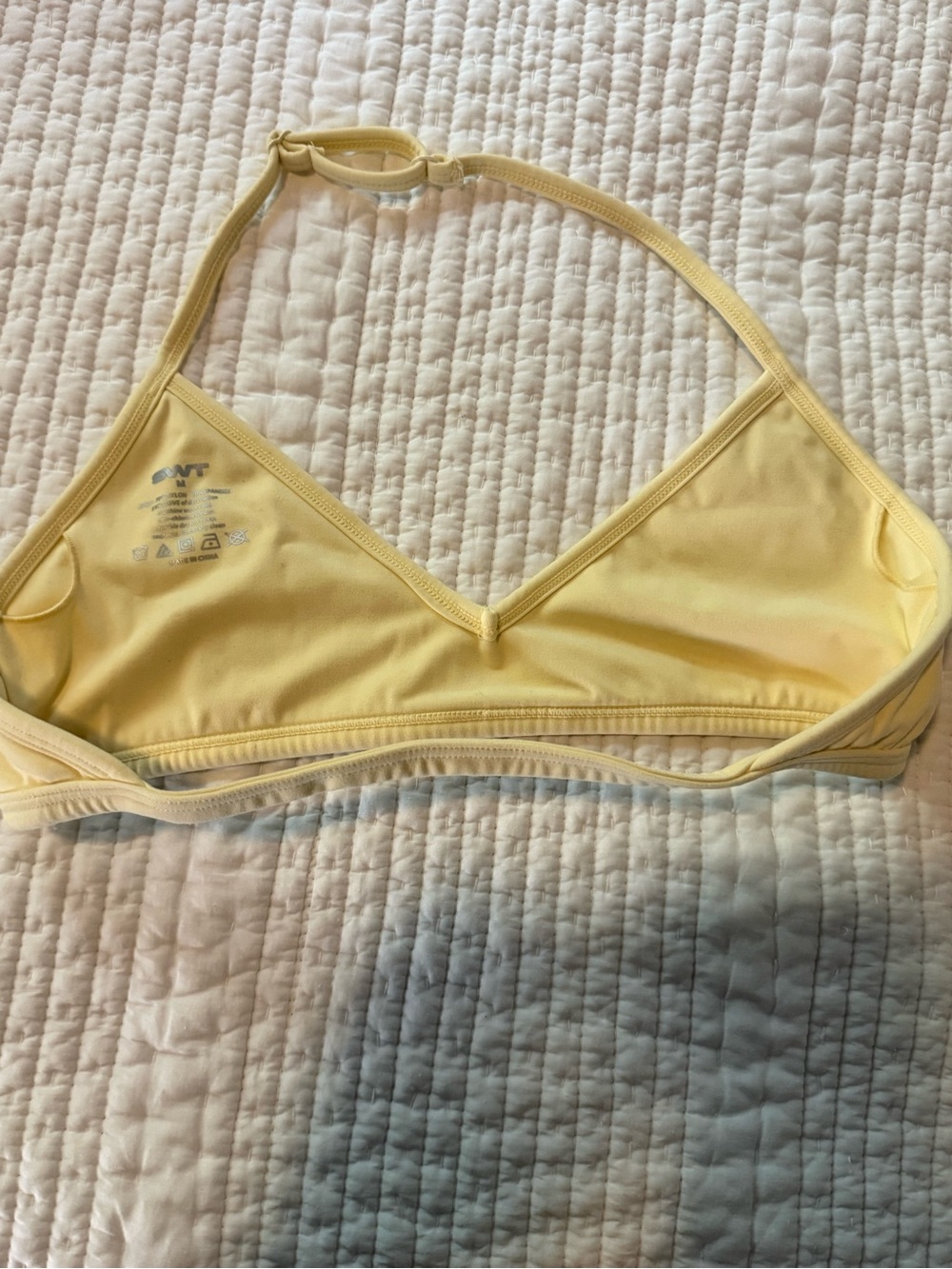 Light Yellow Halter Bralette - Soft Stretch Support